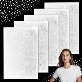 5 Sheets Iron on Rhinestone Transfers – 2mm & 3.5mm Glitter Hotfix Crystal Decals, Flat Round Diamond Patches for Clothing DIY, Crafts & Embellishment (Women & Men)