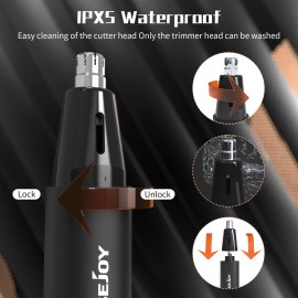 SEJOY 2in1 Electric Ear Beard Nose Hair Trimmer Eyebrow Mustache Remover Shaver