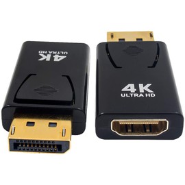 Poyiccot DisplayPort to HDMI Adapter 4K, DP to HDMI Adapter Gold- Plated (Male to Female) Display Port to HDMI Female Converter, HDMI to DP Adapter for HP, HDTV, Desktop & DisplayPort Devices