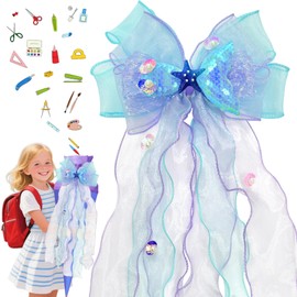 TZEKING Mermaid School Cone Bow, 60 x 20 cm Sugar Cones School Cone Bow, School Cone Bow Decoration School Cone Bow School Cone for Girls Boys, First Day of School Decoration