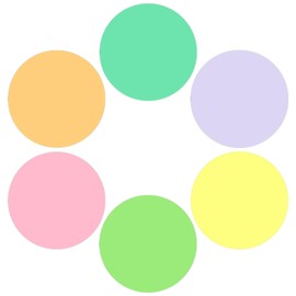 12 PCS Pastel Dry Erase Dots 11 Inch Removable Stickers dots Wall Decals for School Classroom Whiteboard Teachers Students Table Desk Teachers and School Essential Supplies,6 Colors