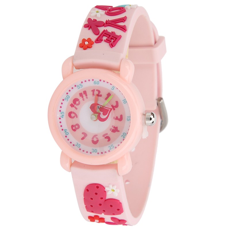 Children Cartoon Wrist Watch PVC Strap Waterproof Quartz Watch for