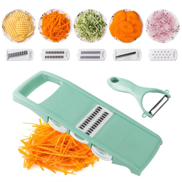 Nbguigdstr Mandoline Slicer,Mandoline Slicer for Kitchen,7-in-1 Kitchen Slicer,Vegetable/Cheese/Potato/Carrot/Cucumber Grater,Chopper,Slicer, Cutter,