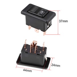 uxcell 5 Pins Car Window Switch Car Control Master Rocker Switches Momentary Glass Lifter Switch DC 12V