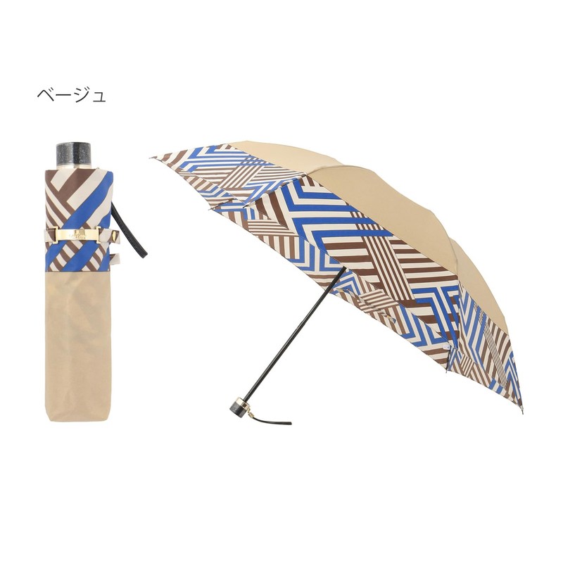 Moonbat [Lanvin Collection] Rain Umbrella Folding Umbrella Twill Geometric 21-083-11102-02