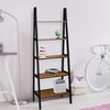 Casual Home 100% Solid Wood 5-Shelf Ladder Bookcase, Standard, Two-Tone