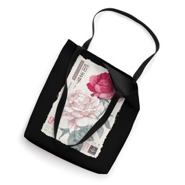 Vintage Rose Botanical Illustration Flower Art Gift Tote Bag
