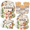 UgyDuky 140Pcs Western Cowboy Party Decorations Tableware Set Wild West