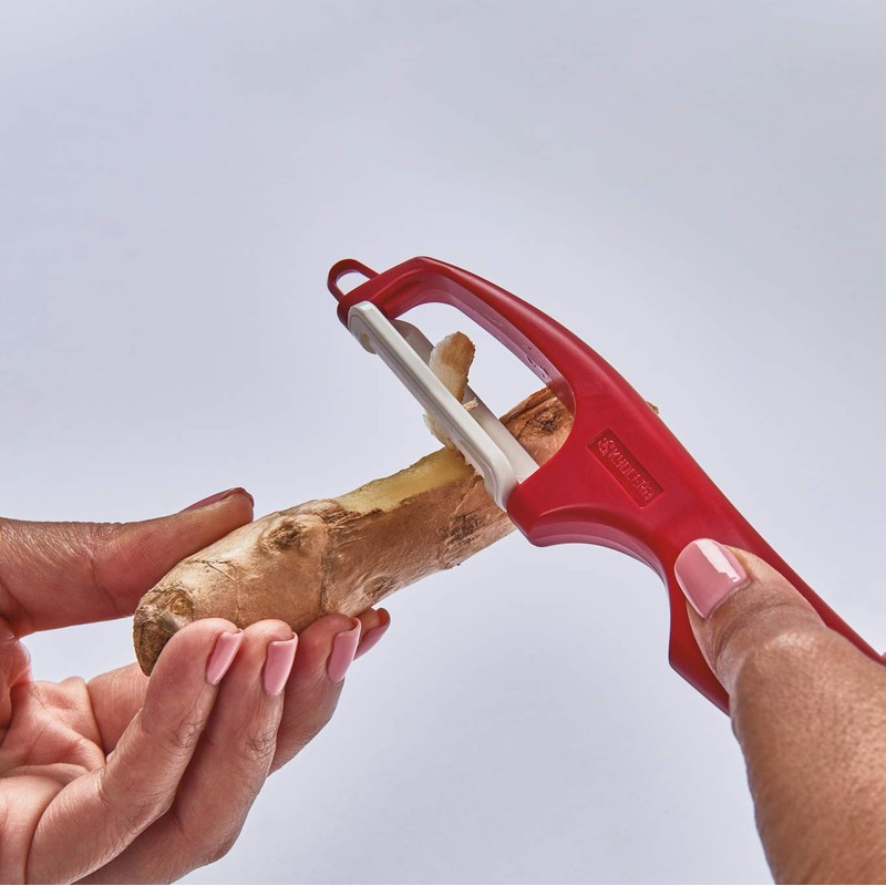 Kyocera 2349451 Double Blades Peeler, Ceramics, Red