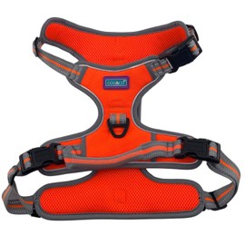 Hem and Boo Dog Harness, Sport Style, Orange, S, No-pull Reflective Stitching, Grab Handle, Matching Accessories