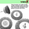 VIDICA Wire Brush for Drill Set 20 Pcs, Wire Wheel