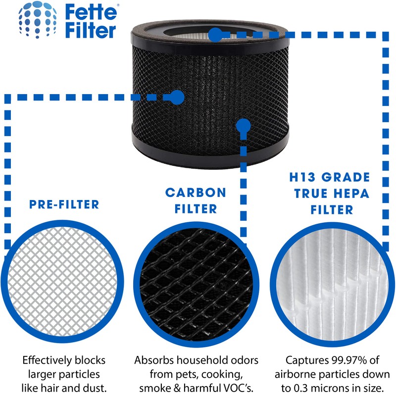Fette Filter - True HEPA Replacement Filter, Compatible with TaoTronics