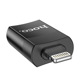 Hoco UA17 Lightning to USB-A OTG Adapter, Black