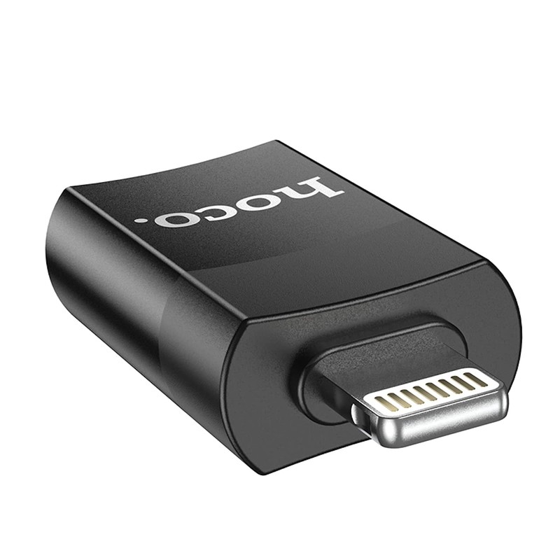 Hoco UA17 Lightning to USB-A OTG Adapter, Black