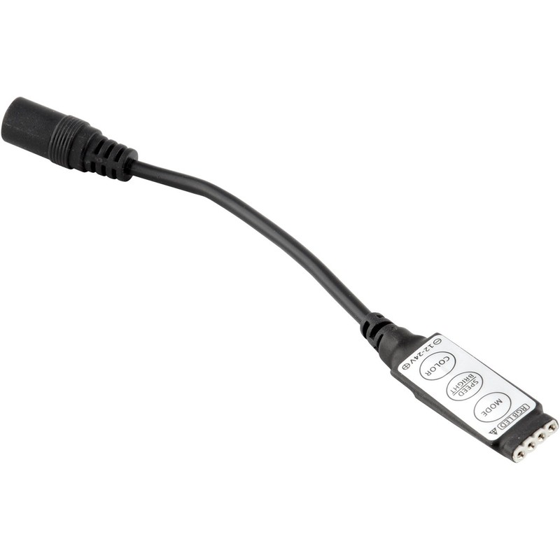 ABI Low-Profile Inline Controller for RGB LED Strip Light, Black