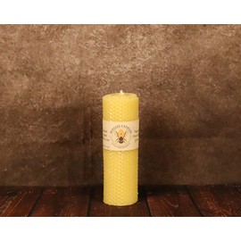 Beelite Candles Pure Natural Beeswax Honeycomb Pillar (2" X 6")