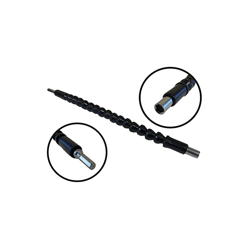 1/4" Drive Flex Shaft Socket Bit Extension (11-Inches Long)