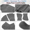 VWELL No Show Toe Socks for Men Women COOLMAX Five