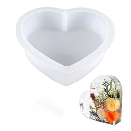 Yuannee Heart Epoxy Resin Mould,Large Heart Silicone Mold Silicone Moulds for Flowers Preservation kit for Casting Beginners Art Making Desktop Decorations DIY Picture Frame