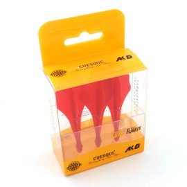 CUESOUL TRAJ AK8 New Integrated Dart Flights and Shafts Wave Shape,Dart Flight Red Set of 3