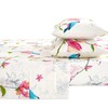 Wake In Cloud - Floral Bed Sheets, 100% Cotton, 4-Piece