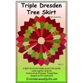 Triple Dresden Tree Skirt Pattern by Erin Underwood Quilts