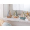 FRANK FLECHTWAREN Nautical Decorative Figurine Sailing Boat AHOI Set of
