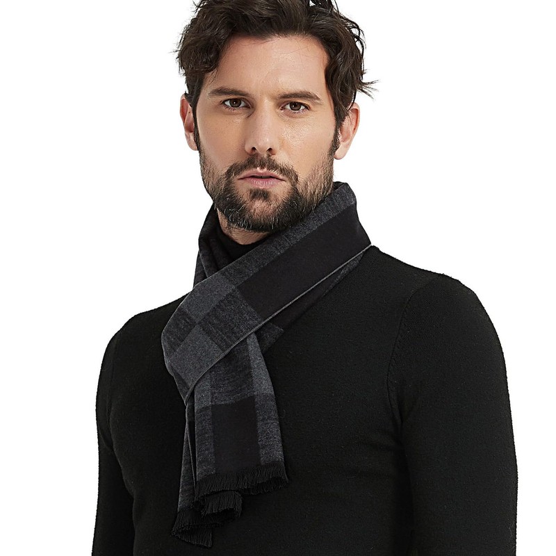 CUDDLE DREAMS Men's Silk Scarves, 100% Mulberry Silk Brushed, Luxuriously