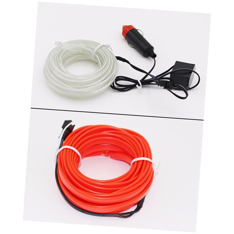 iplusmile 2pcs Red Led El Wire Light Strip for Car