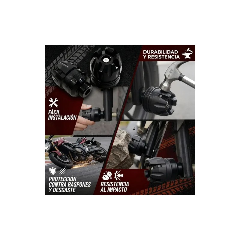 Par Jgo Slider Eje Llanta Universal Motocicleta