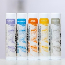Bálsamo Labial Sin Fragancia  Unscented Lip Balm Set with Coconut Oil  Cocoa Butter, 5-Pack                                                           
