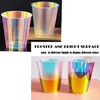 Djenpinex 25 Pack Thick Iridescent Plastic Cups 12oz - Bright
