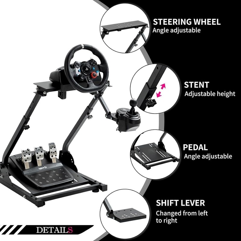 Minneer Racing Steering Wheel Stand Foldable&Multi