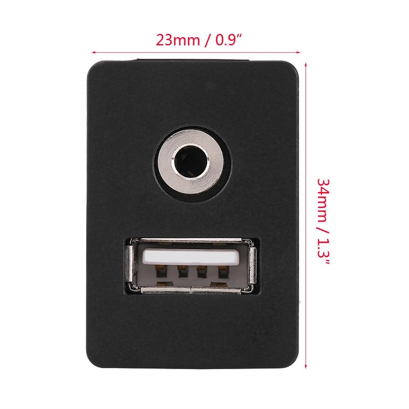 Aux Extension Mount Dash,Car Boat Dash Flush Mount USB Port