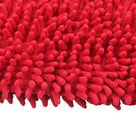 CAIHONG Bath Rug Original Chenille Luxury Bathroom Rug Mat (80 X 50 cm), Extra Soft and Absorbent Shaggy Rugs, Machine Wash/Dry, Perfect Plush Carpet Mats for Tub, Shower and Bath Room - Red