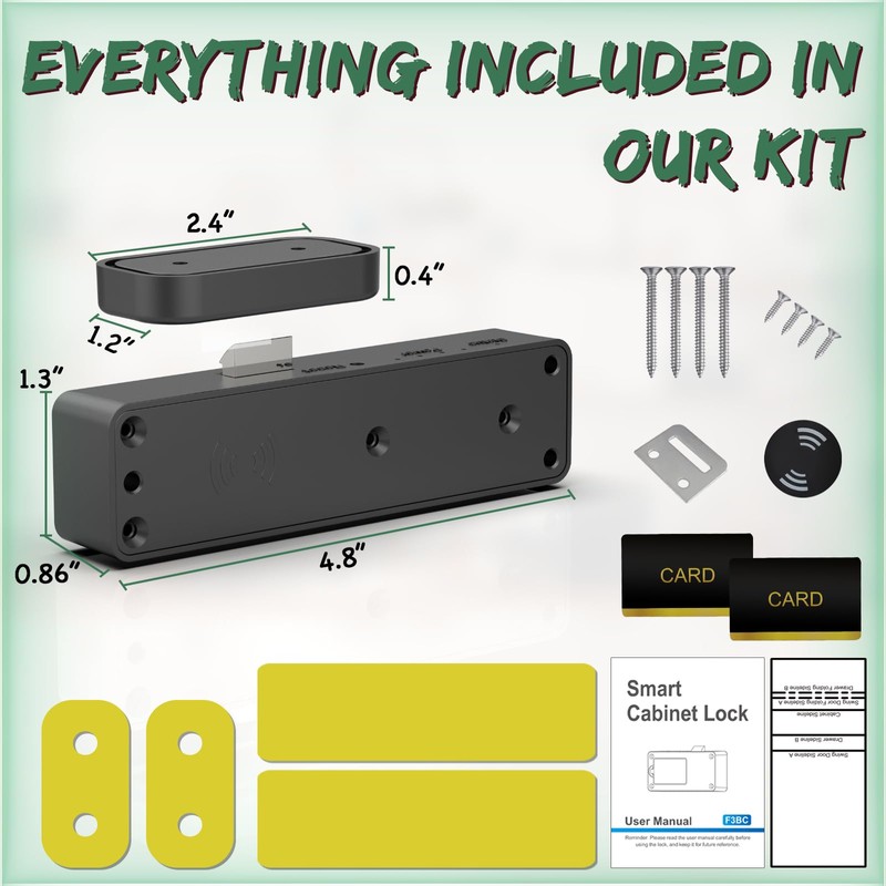 Dhiedas Smart RFID Cabinet Lock, Hidden Digital Electronic Bluetooth RFID