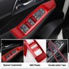 XITER 4PCS Red Window Switch Panel Cover Door Armrest Cover