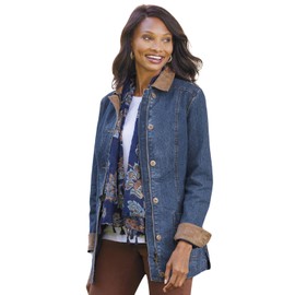 SAGEFINDS Denim Barn Jacket Medium Wash Petite XLarge