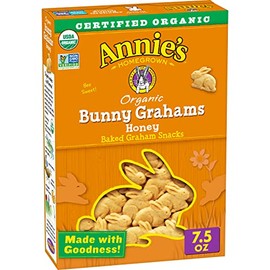 Annie's Organic Baked Bunny Grahams Snacks, Honey, 7.5 oz. Box