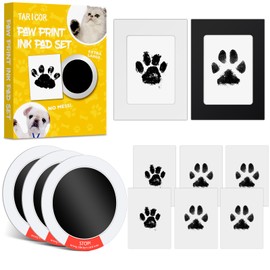 Taricor Baby Footprint Set, Paw Print Set Dog and Cat, 3 Pieces Footprint Baby with 2 Photo Frames 6 Cards, No Contact with Colour, Baby Handprint and Footprint, Gift for Pet Owners