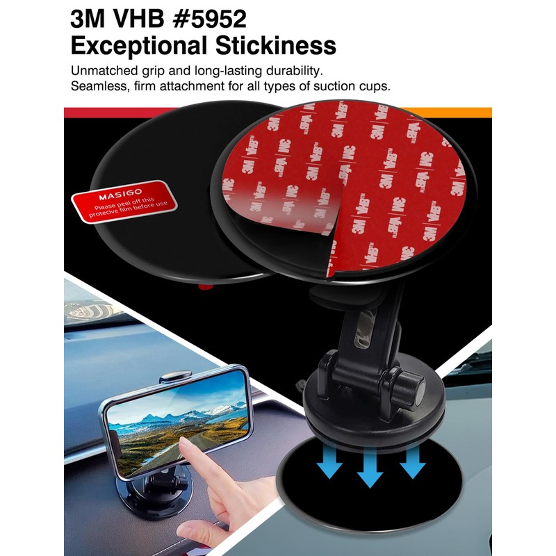 3M VHB Adhesive Dashboard Mounting Disk Set for Suction Cup