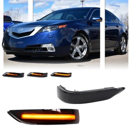 GSOWO 2 PCS Sequential Dynamic LED Side Mirror Turn Signal Lights for 2008-2013 Hon-da Accord & 06-09 Acura RL, Accord Accessories Turn Signal Indicator Lamp