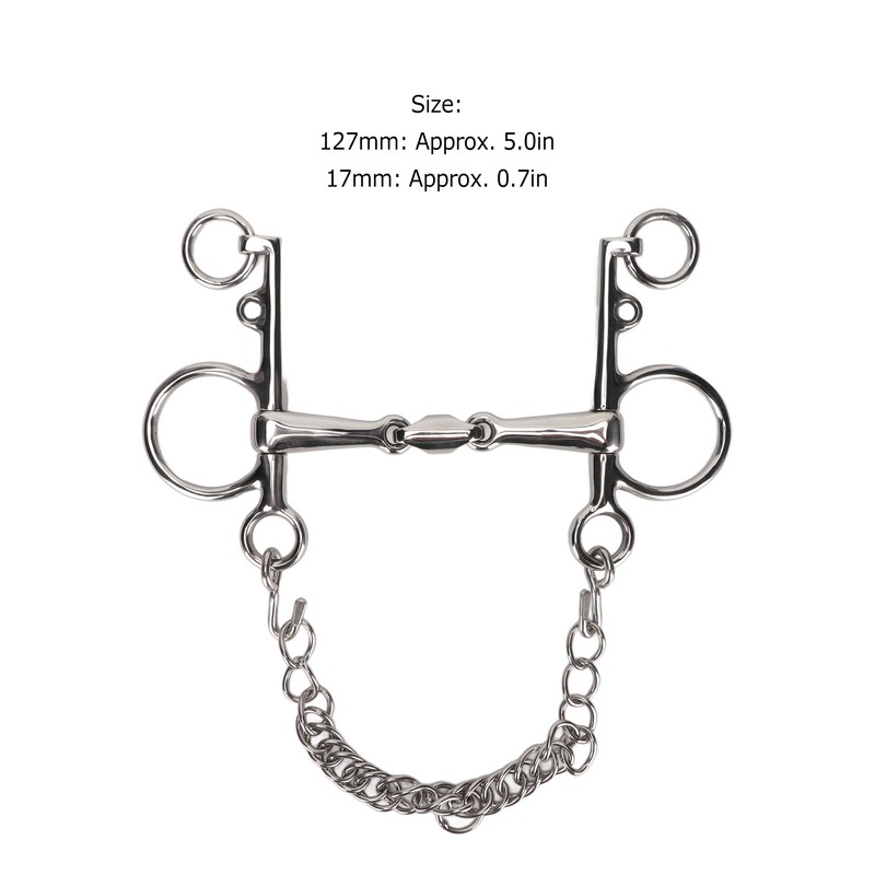 Stainless Steel Horse Pelham Bit Gnaw Resistant Ease of Control