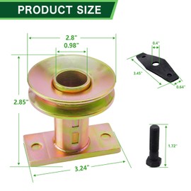 TENGMUJX 687-02528 Lawn Mower Blade Adapter with Lawn Mower Pulley Compatible with Yard-Man MTD Gold Pro Troy-Bilt TB280ES TB230 240 260 280 Includes 25mm Drive Pulley Adapter +Bolt +Blade Washer