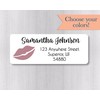 60ct - Return Address Lips Lipstick Theme Stickers/Labels (#489-WH)