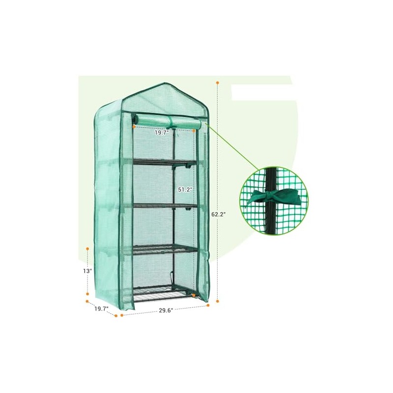 Ohuhu Mini Greenhouse Cover Green