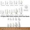 Airssory 189 pcs 10 Styles Teardrop Shaped ABS Plastic Beads