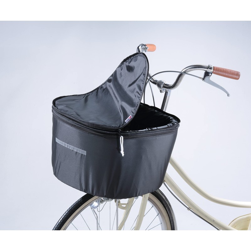 Kawasumi Seisakusyo KWF-110BK D-Shaped 2-Tier Front Basket Cover, All Black