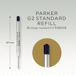 Parker Metal Ballpoint Pen Refills | Medium Point 0.7mm | Black QUINKflow Ink | Pack of 20