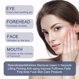 2 Atück von Antifaltencreme Soforteffekt,Faltencreme mit Soforteffekt,5 Sekunden Instant Wrinkle Remover Cream,Straffende Instant Faltenentferner,Anti-Aging,Straffend,Reduziert Feine Linien(30g)